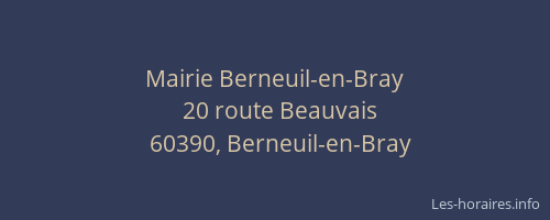 Mairie Berneuil-en-Bray