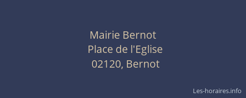 Mairie Bernot