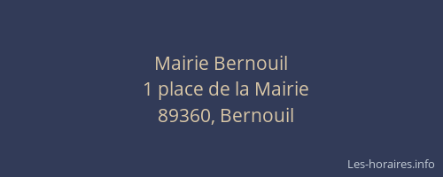 Mairie Bernouil