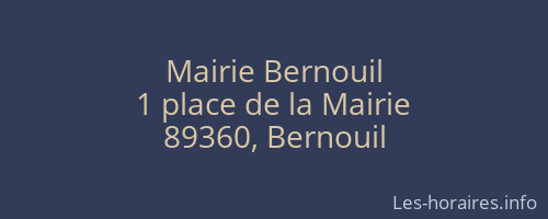 Mairie Bernouil