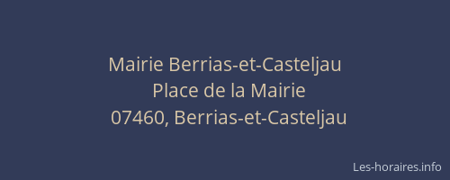 Mairie Berrias-et-Casteljau