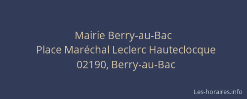 Mairie Berry-au-Bac