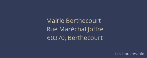 Mairie Berthecourt