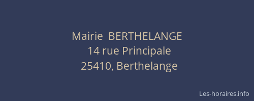 Mairie  BERTHELANGE
