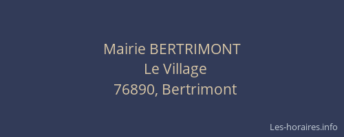 Mairie BERTRIMONT