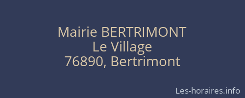 Mairie BERTRIMONT