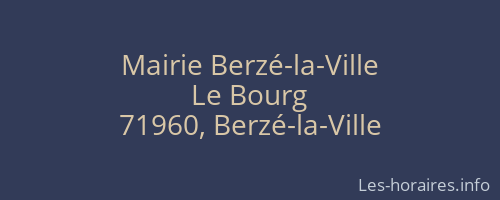 Mairie Berzé-la-Ville
