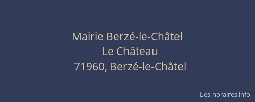 Mairie Berz&eacute;-le-Ch&acirc;tel