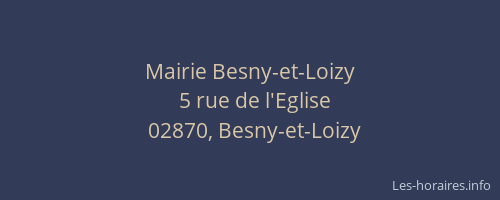 Mairie Besny-et-Loizy