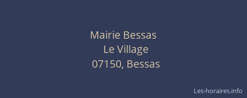 Mairie Bessas