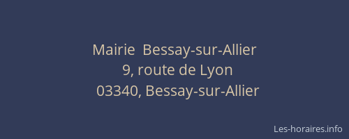 Mairie  Bessay-sur-Allier