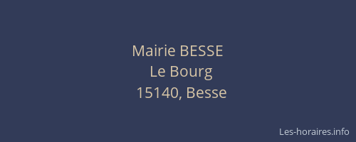 Mairie BESSE