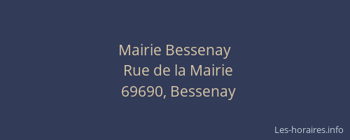 Mairie Bessenay