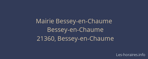 Mairie Bessey-en-Chaume