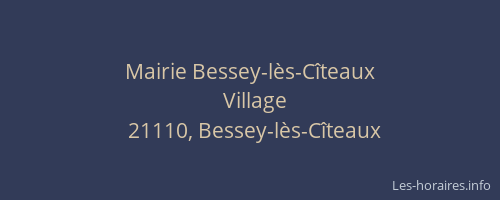Mairie Bessey-lès-Cîteaux