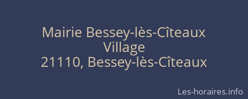 Mairie Bessey-lès-Cîteaux
