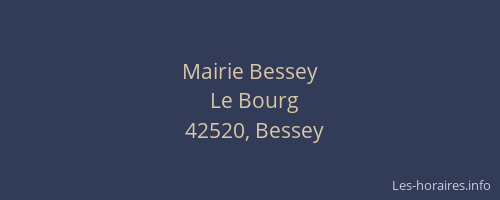 Mairie Bessey