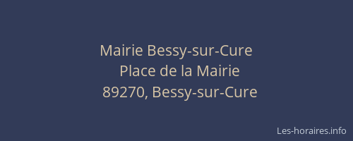 Mairie Bessy-sur-Cure