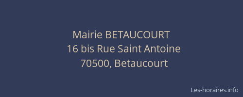 Mairie BETAUCOURT
