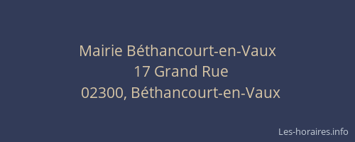 Mairie Béthancourt-en-Vaux
