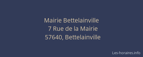 Mairie Bettelainville