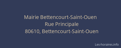 Mairie Bettencourt-Saint-Ouen