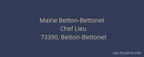 Mairie Betton-Bettonet
