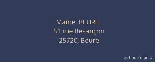 Mairie  BEURE