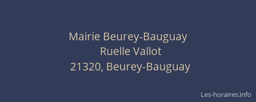 Mairie Beurey-Bauguay