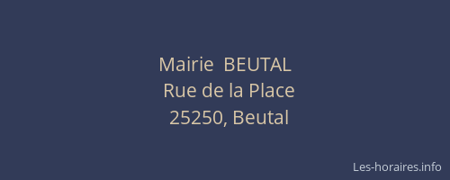 Mairie  BEUTAL