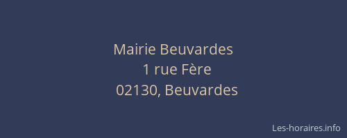 Mairie Beuvardes