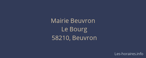 Mairie Beuvron
