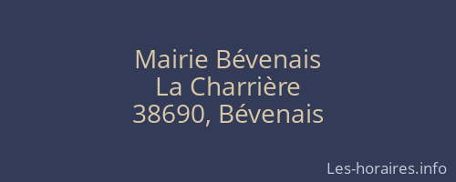 Mairie Bévenais