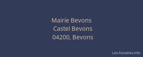 Mairie Bevons