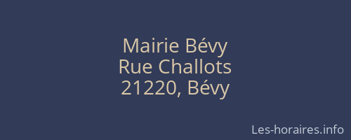 Mairie Bévy