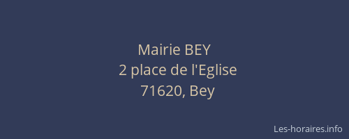 Mairie BEY
