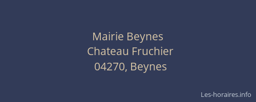Mairie Beynes