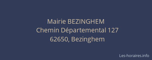 Mairie BEZINGHEM