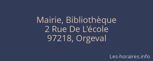 Mairie, Bibliothèque