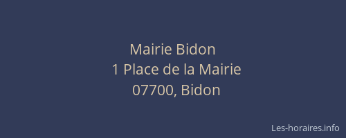 Mairie Bidon