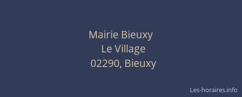 Mairie Bieuxy