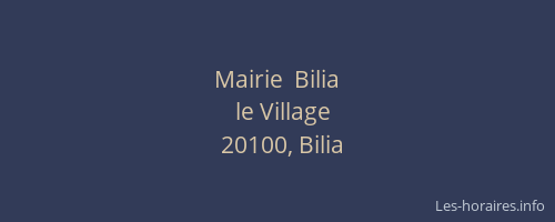 Mairie  Bilia
