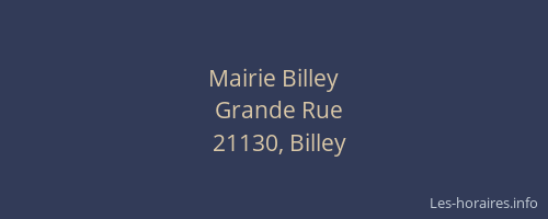 Mairie Billey