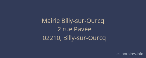 Mairie Billy-sur-Ourcq