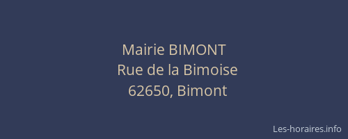 Mairie BIMONT