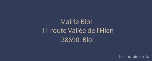 Mairie Biol