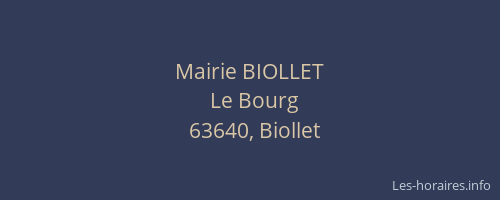Mairie BIOLLET
