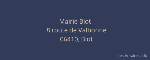 Mairie Biot
