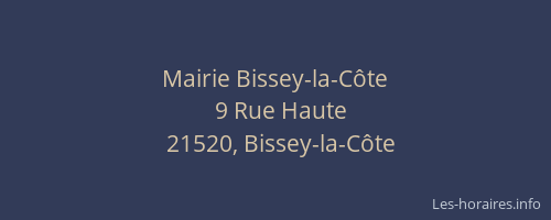 Mairie Bissey-la-Côte