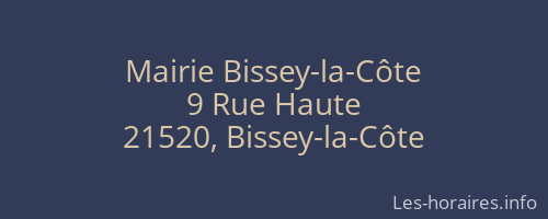 Mairie Bissey-la-Côte